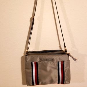 Tommy Hilfiger Kaki Tan Crossbody Purse